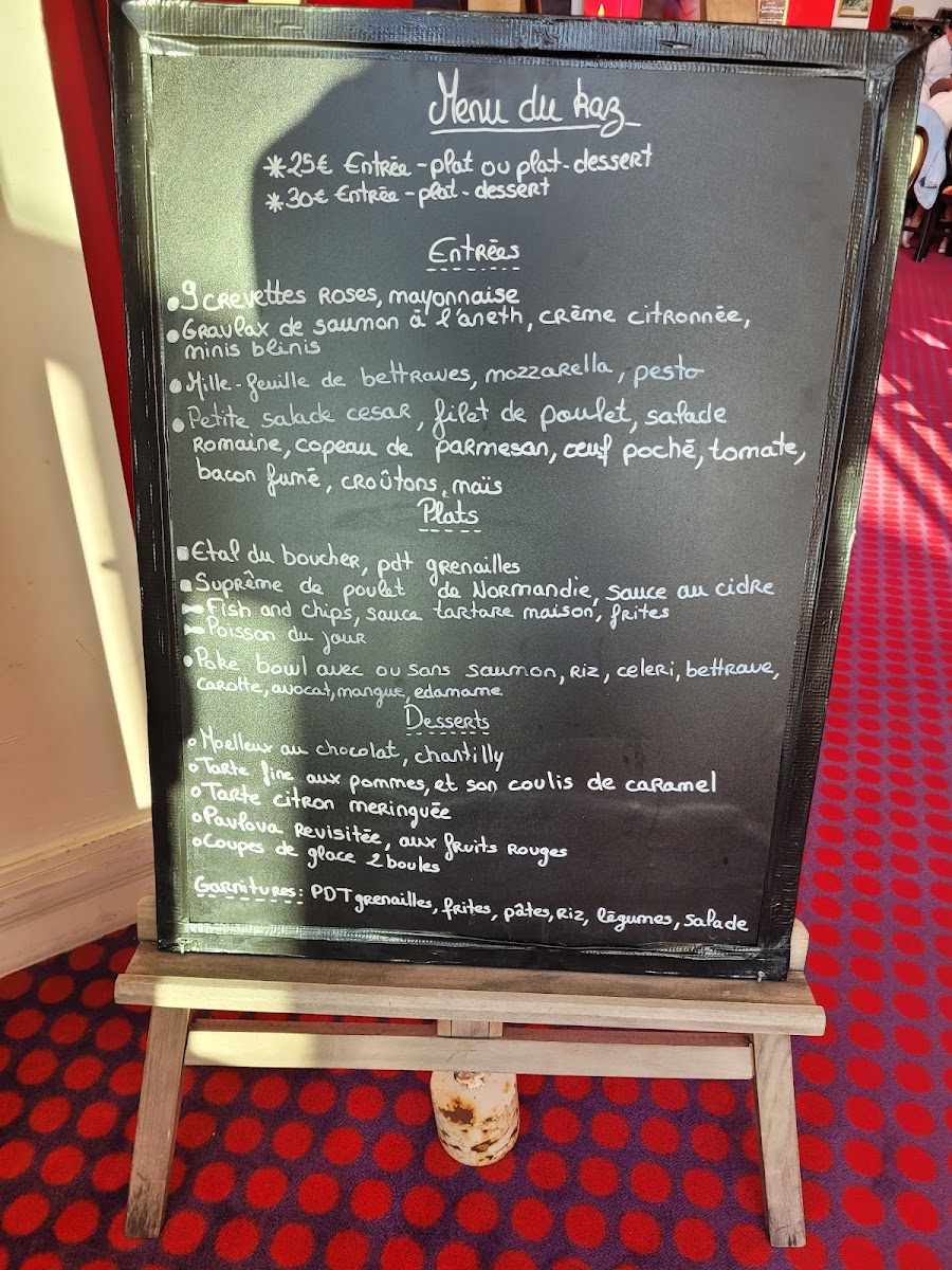 Menu Le Kaz, Brasserie Panoramique Du Casino De Cabourg-2